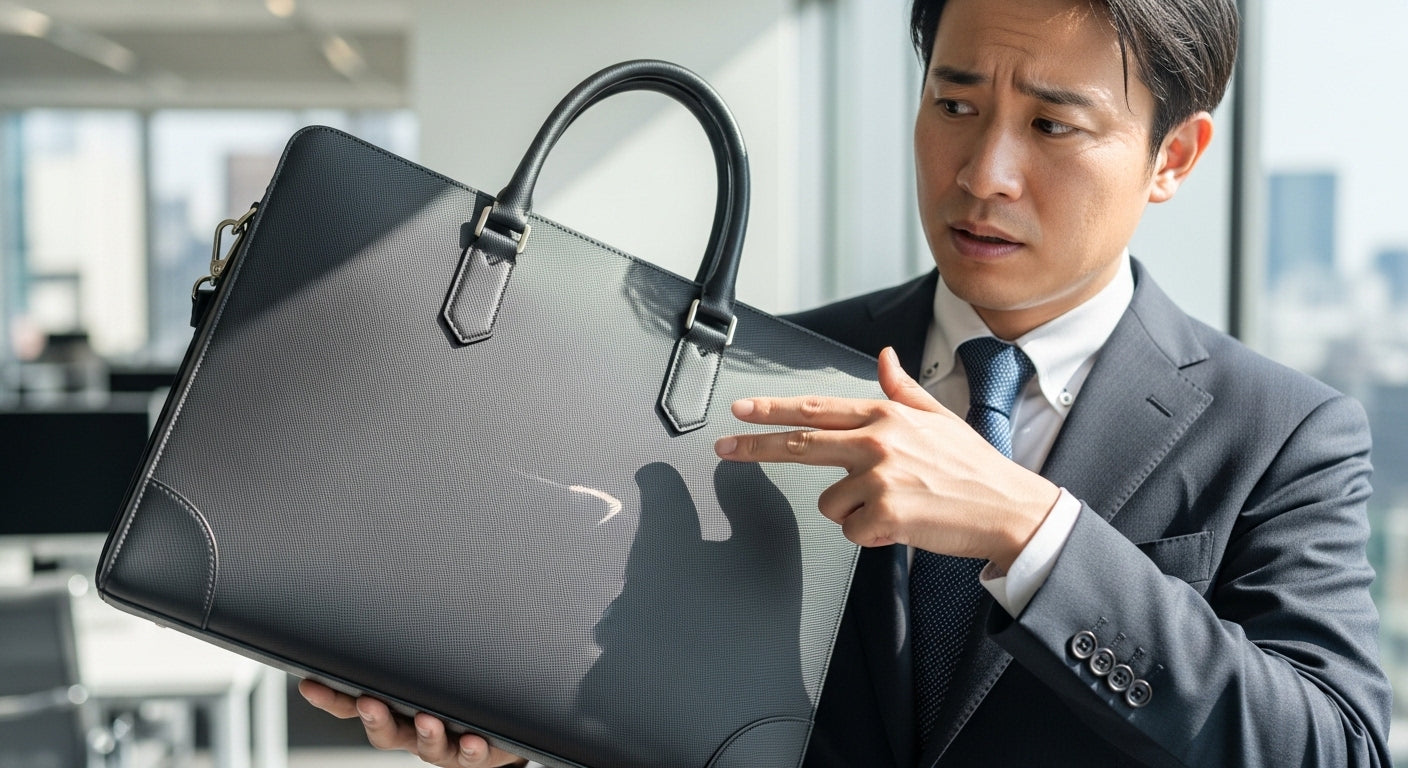 サフィアーノレザーメンズビジネスバッグは本当に傷つきにくい？耐久性
