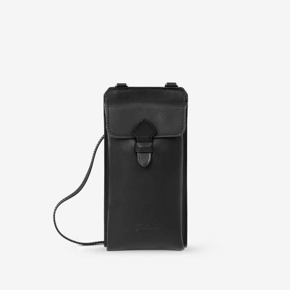 Boldrini Selleriaの本革スマホショルダー(ブラック)