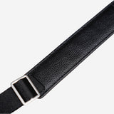 GOLDMEN 本革 ミニショルダーバッグ メンズ シボ革 ブラック GA1004 ショルダーベルトの長さ調節金具