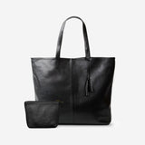 ポーチ付き本革トート(タッセル)