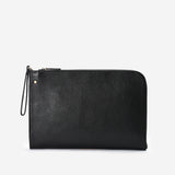 シボ革のメンズ用クラッチバッグ