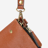 シボ革のメンズ用クラッチバッグ