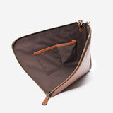 シボ革のメンズ用クラッチバッグ