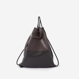 機能性抜群の巾着タイプ本革ナップサック