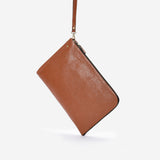 シボ革のメンズ用クラッチバッグ