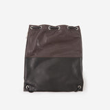 機能性抜群の巾着タイプ本革ナップサック