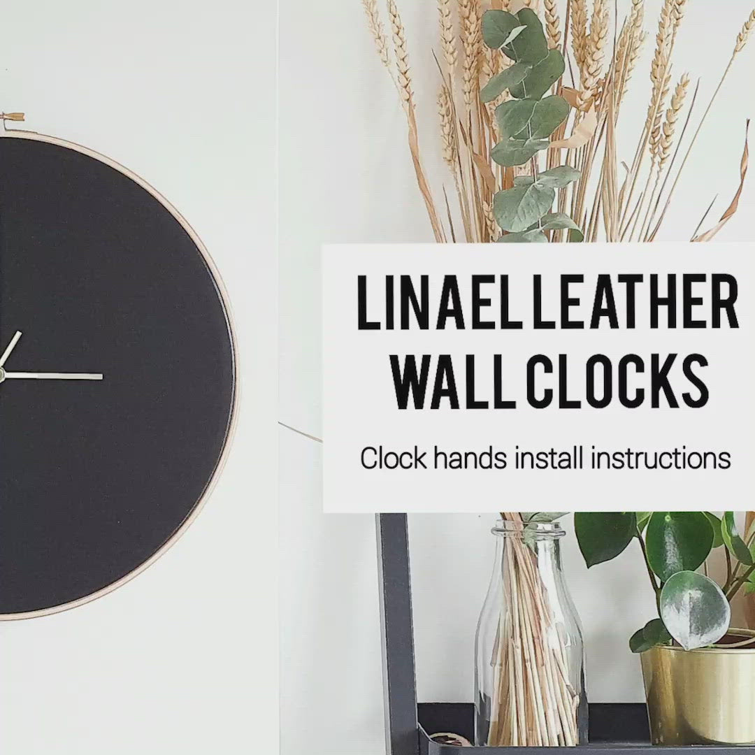 革の壁掛け時計 XLサイズ