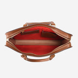 クラシックでスマートなデザインの本革ビジネスバッグ