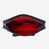 クラシックでスマートなデザインの本革ビジネスバッグ