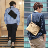 出張時のサブバッグとしても活躍するメンズ向け革サコッシュ