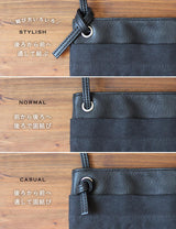 キャンバスと革を組み合わせた存在感のあるサコッシュ