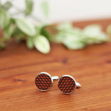 レザーカフス 幾何学模様