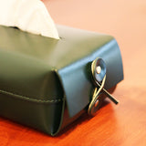 レザー ティッシュボックス