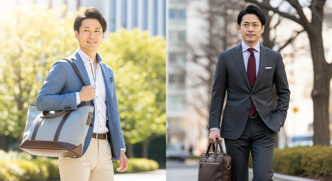 ビジネスバッグは季節で変えるべき？選び方のコツ