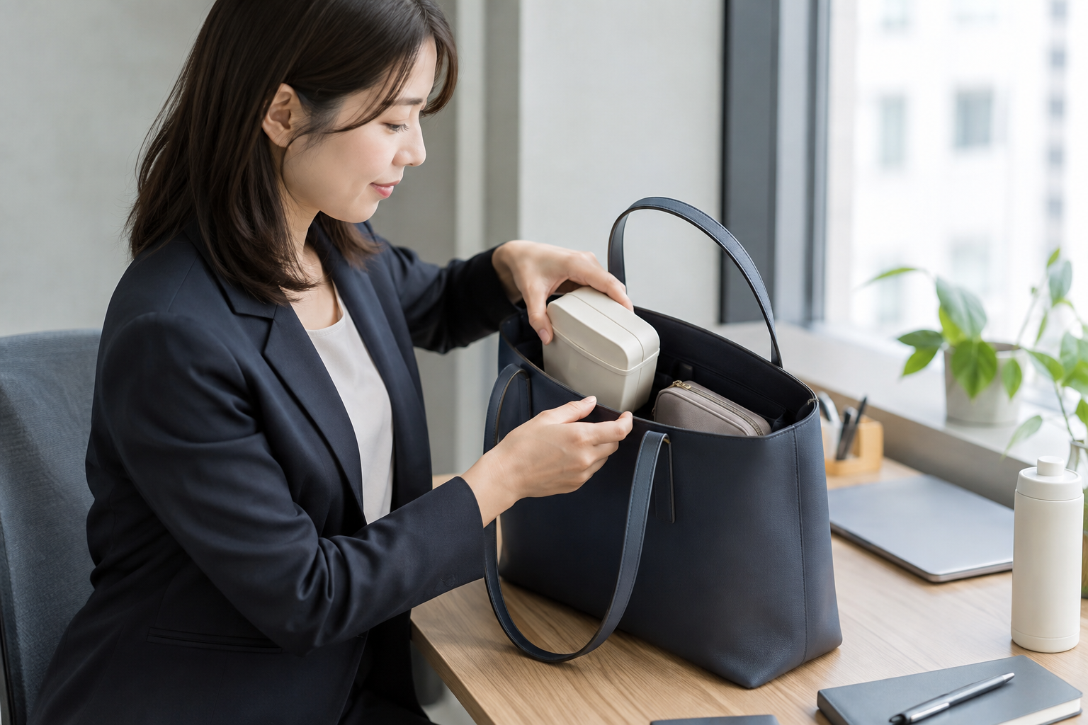 通勤バッグの底が膨らむのはなぜ？荷物の配置と収納の整え方を解説