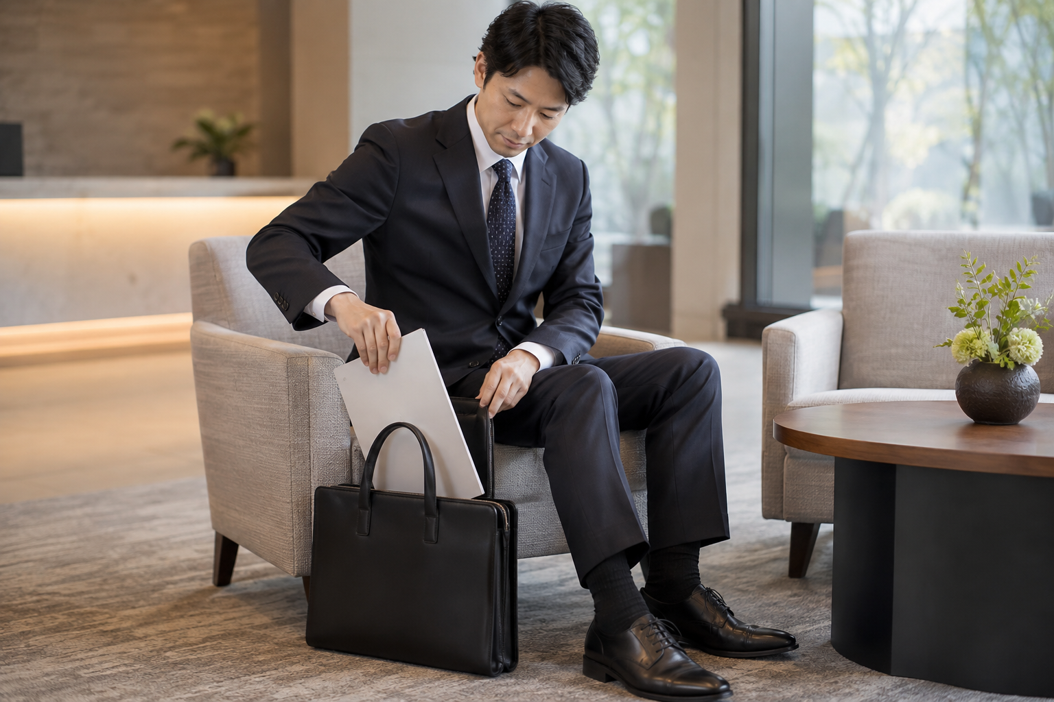 取引先訪問で使いやすいビジネスバッグは？受付から商談までの動作で選ぶ方法