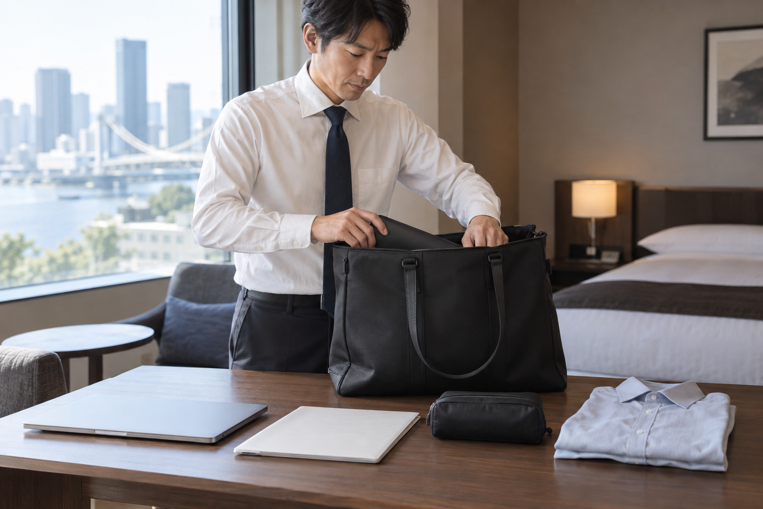 出張用の仕事バッグは何リットル必要？荷物と移動から容量を選ぶ方法