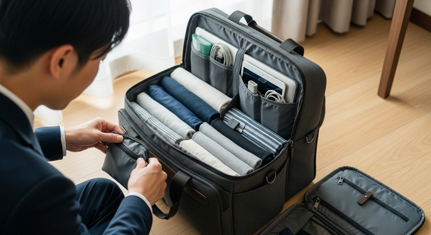 出張に最適なビジネスバッグとは？容量と機能の選び方