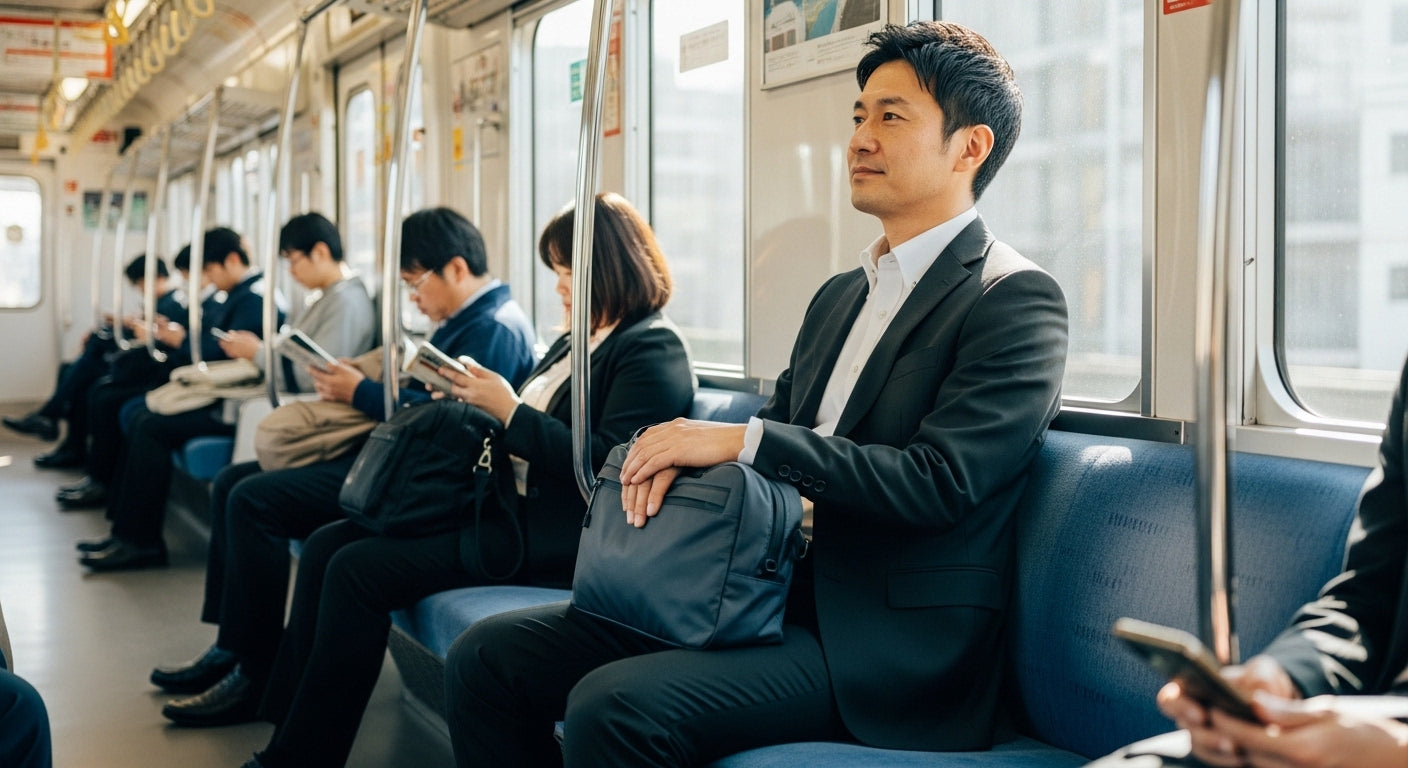 電車通勤で邪魔にならないビジネスバッグの選び方