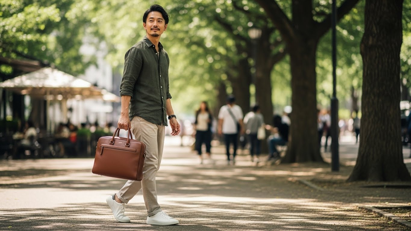 TRANSICのビジネスバッグで休日コーデも格上げ