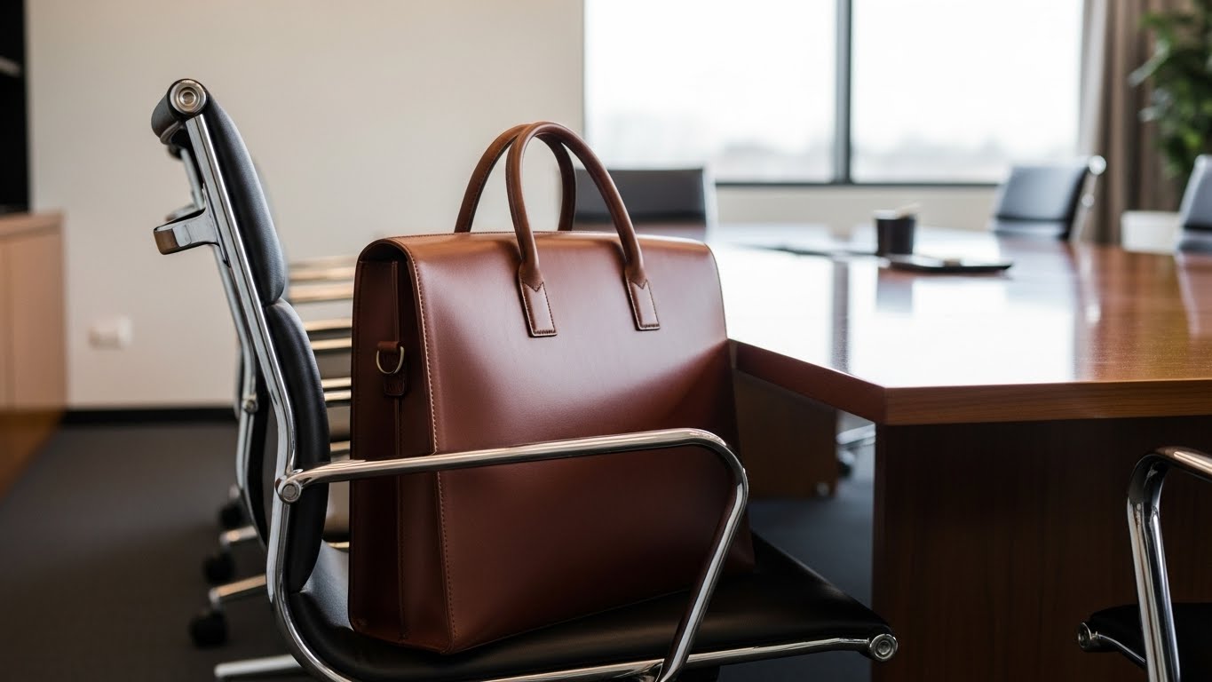 TRANSICの自立するビジネスバッグで会議中もスマートに