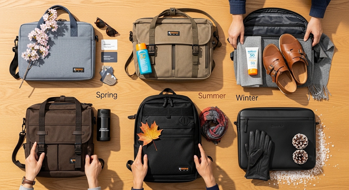 季節で選ぶコーデュラメンズビジネスバッグ最適な種類とは