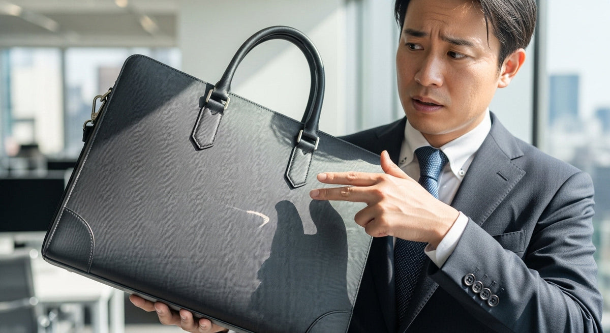 経年変化が楽しめるサフィアーノレザーメンズビジネスバッグ