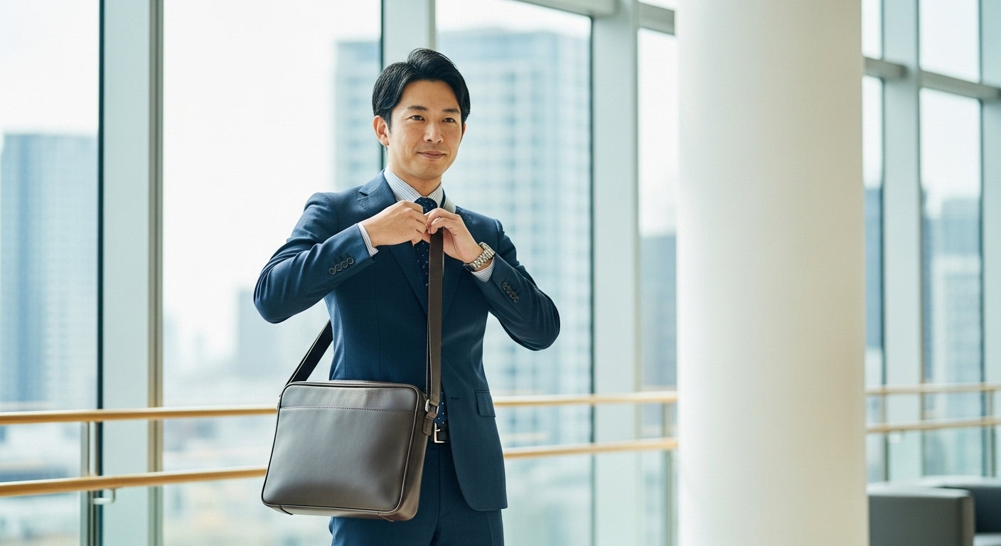 肩掛けメンズビジネスバッグの疲れにくい持ち方とは