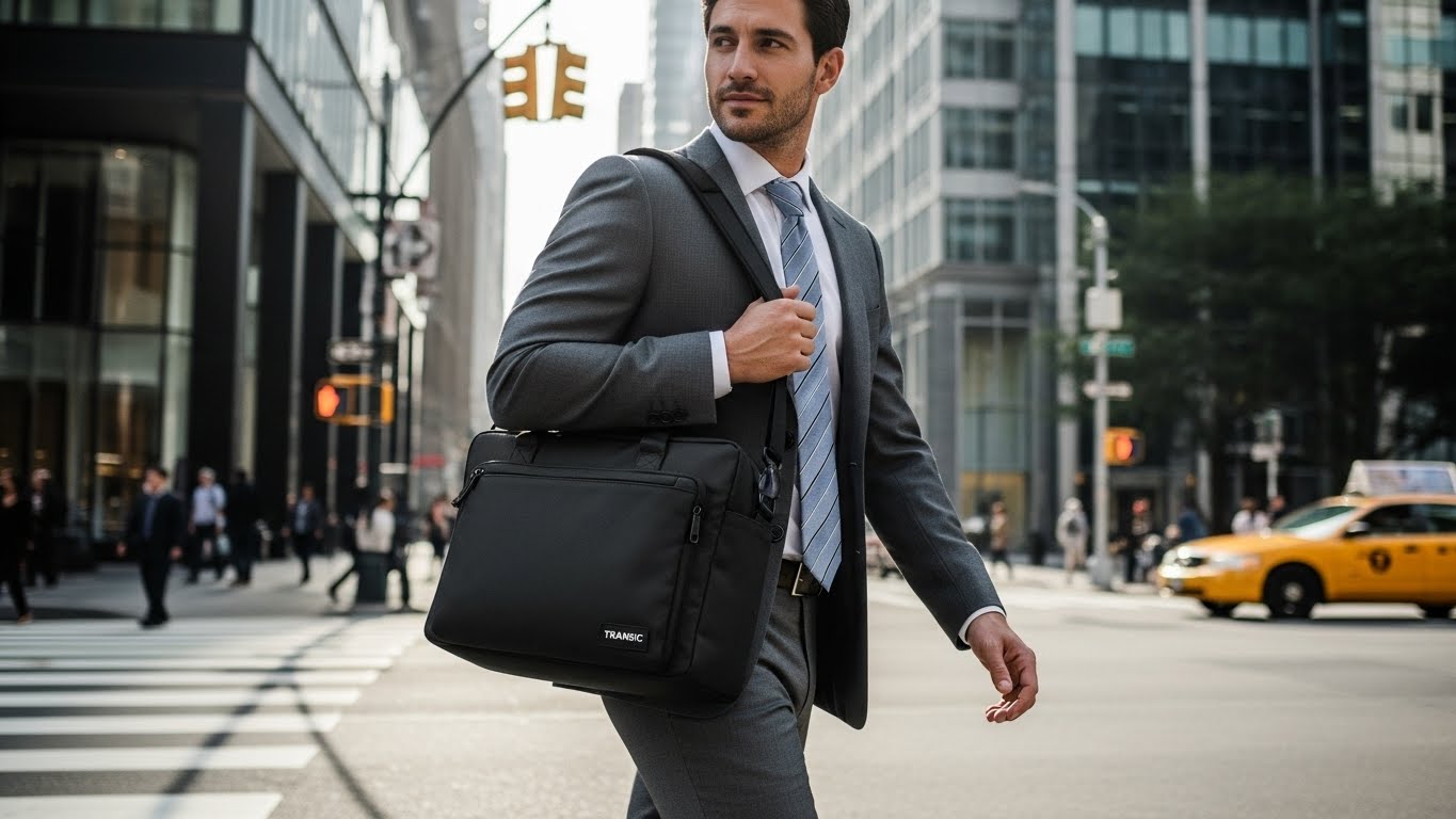 営業職に人気のTRANSICショルダービジネスバッグ
