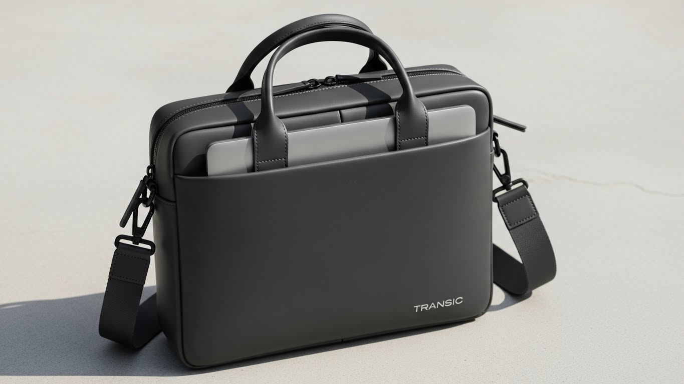 13インチPC対応のTRANSICミニマルビジネスバッグ