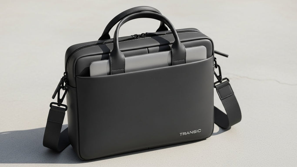 13インチPC対応のTRANSICミニマルビジネスバッグ