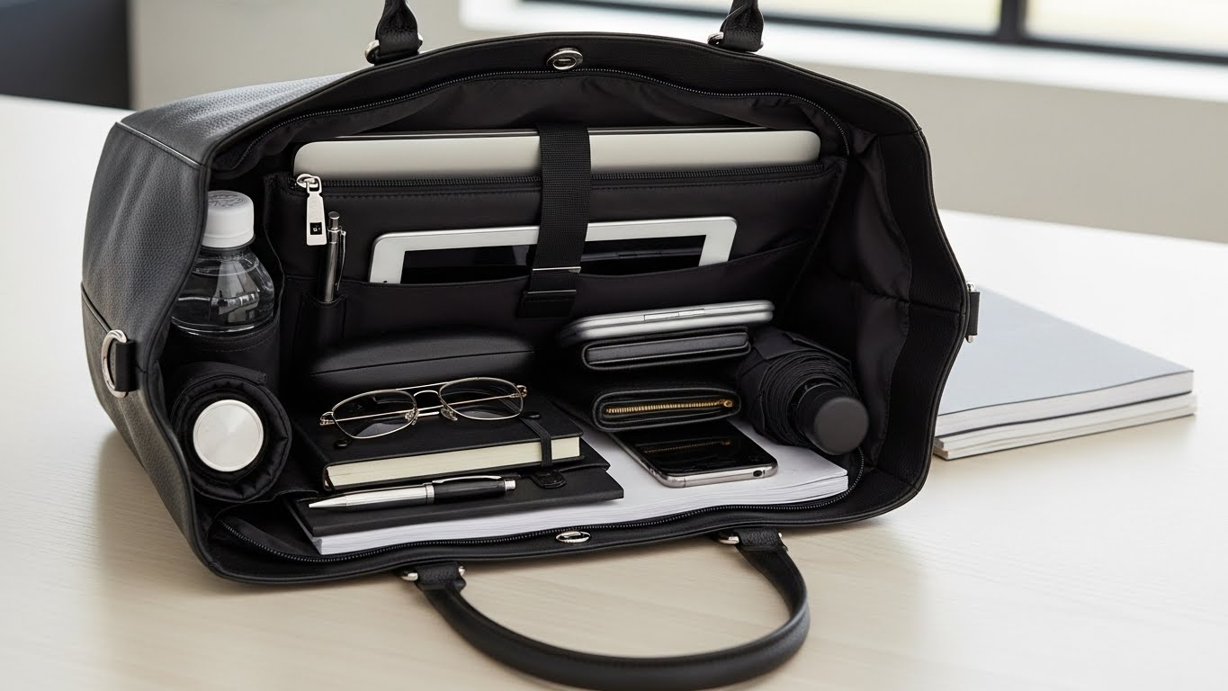 TRANSICのビジネストートで「荷物が多い悩み」を解決