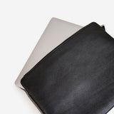 GOLDMEN 本革 PCケース バッグインバッグ シボ革 ブラック GA403 ノートPCを入れたところ