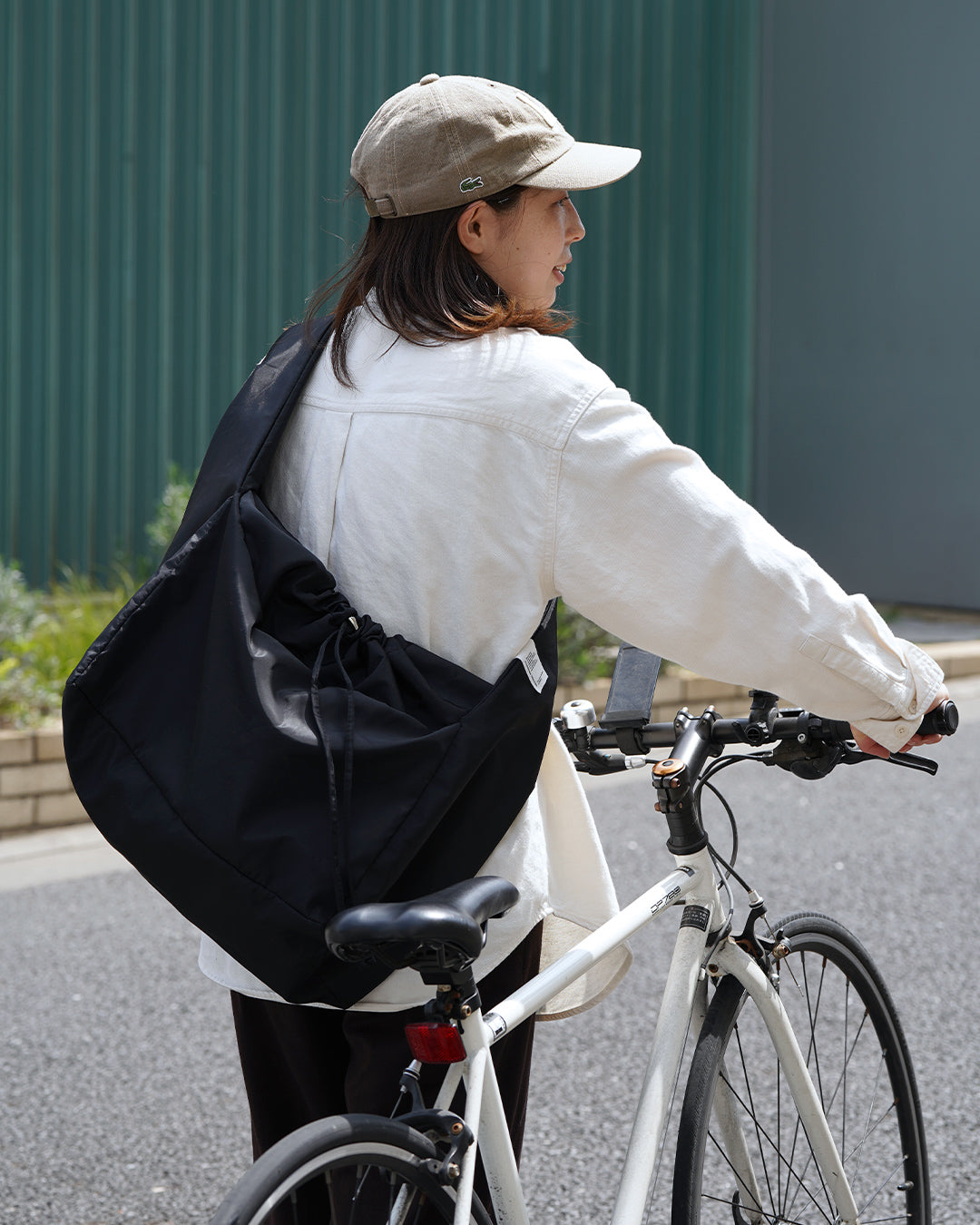 巾着型ドローコード クロスショルダーバッグ