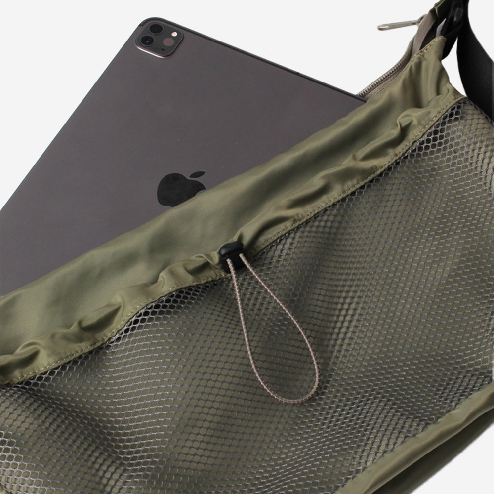 PORTLA メッシュ切り替えミニショルダーバッグ