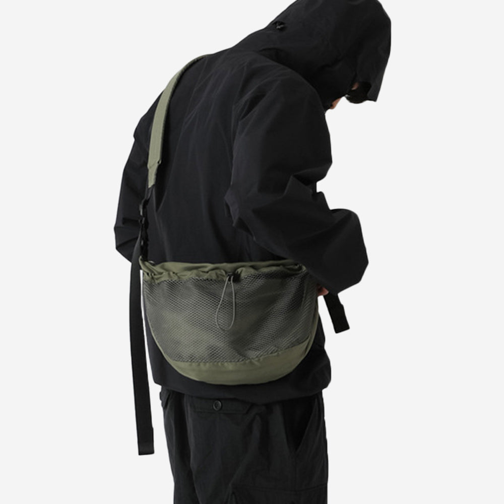 PORTLA メッシュ切り替えミニショルダーバッグ