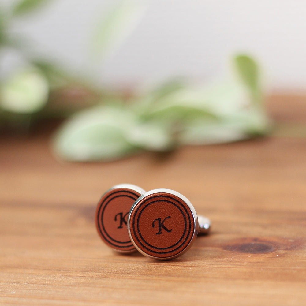 レザーカフス 文字刻印